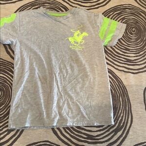 Beverly Hills Polo Club Gray and Neon Green Tee